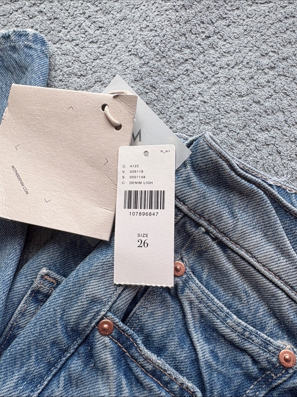 MOTHER Light Wash Straight-Leg Jeans - Picture 2 of 4